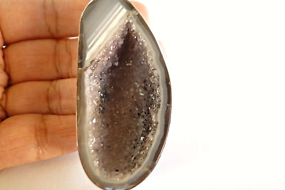 #ad Glittering Bold Agate Geode Druzy Drusy 925 Sterling Silver Pendant $149.00