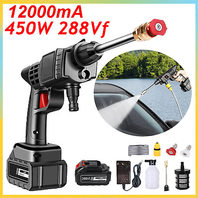 #ad Portable Cordless Electric High Pressure Water Spray Gun Car Washer Cleaner $31.29