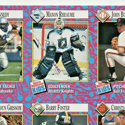 #ad Manon Rheaume SI FOR KIDS ROOKIE #191 1993 RC Sports Illustrated Card FULL SHEET $27.99