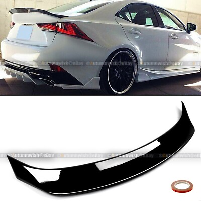 #ad FOR 2014 2020 LEXUS IS200t IS300 IS350 AR STYLE GLOSSY BLACK TRUNK SPOILER WING $67.49