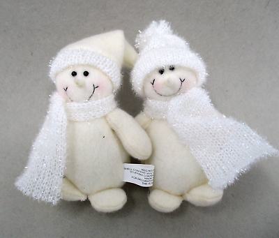 #ad Christmas Snowman Ornaments Plush Stuffed 4.5 inch $9.99