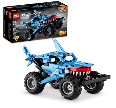 #ad Monster Jam Shark Truck Racer Car Toy Megalodon Building Toys Kids LEGO Technic $136.62