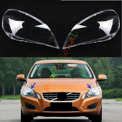 #ad For Volvo S60 2009 2013 Both Side Headlight Clear Lens Replace Cover Sealant $216.80