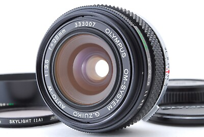 #ad MINT w Case Hood Olympus OM System G.Zuiko Auto W 28mm f 3.5 Lens From JAPAN $73.99