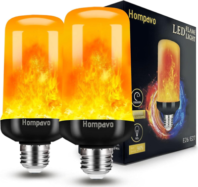 #ad Hompavo 【Upgraded】 LED Flame Light Bulbs Christmas Decorations 4 2 Pack $18.95