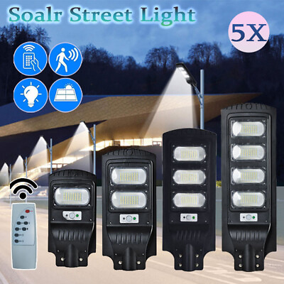 #ad 5X LED Solar Street Lamp Waterproof IP65 150W 600W Cool White for Parkways $300.00