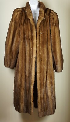 #ad Women#x27;s Genuine Natural Mink Fur Coat Full Length Sleeves amp; Jacket Sz 12 Denmark $3699.99
