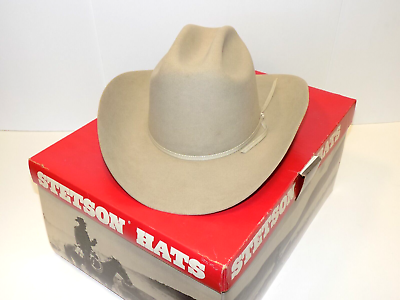 #ad Stetson Rancher Cowboy Hat 7 ¼ 58 4X Beaver Silver Belly w JBS Pin amp; Box $224.95