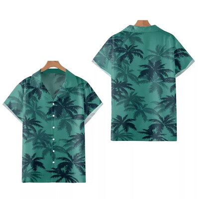 #ad 3D Palm Tree Hawaii Shirt Funny Aloha Summer Gift Shirt Father#x27;S Day Gift For $24.99