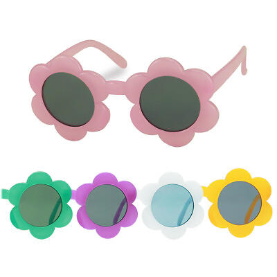 #ad ShadyVEU Round Small Retro Sunflower Shape Cute Colorful Frame Kids Sunglasses $12.59