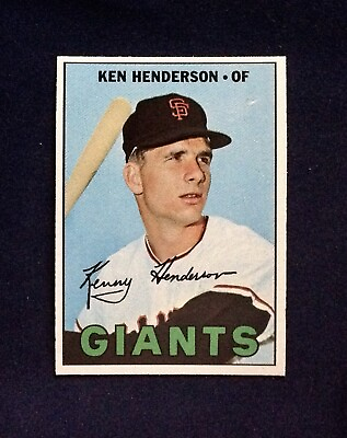 #ad 1967 # 383 Ken Henderson Giants NM MT Free Shipping Topps $9.99
