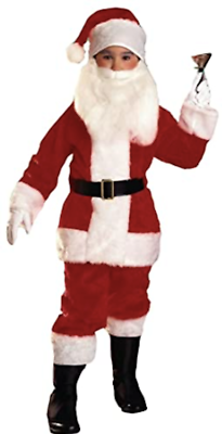 #ad Rubies Plush Child Santa Suit Costume S $38.00
