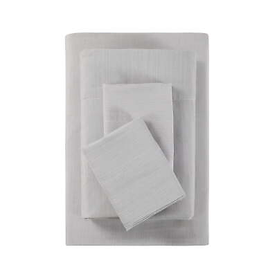 #ad Super Soft High Quality Brushed Microfiber Bed Sheet Set King Grey Strai 4 $20.06