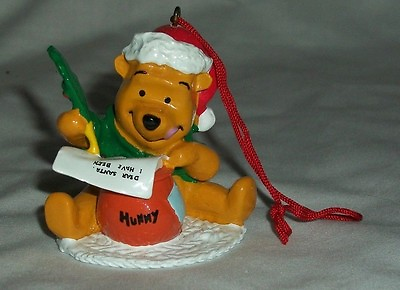 #ad Christmas Ornament Xmas Holiday Disney Collector#x27;s Winnie The Pooh Bear Santa $34.99
