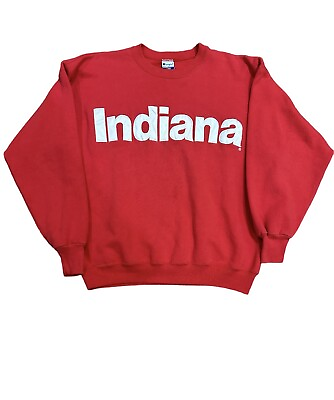 #ad Vintage Champion Basic Training Indiana University Sweatshirt Size Large $34.99