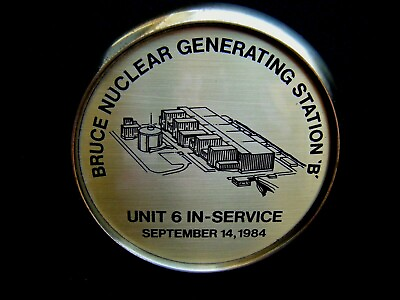 #ad Nuclear Power Plant Bruce Generating Station Brass Coaster 1984 C $199.95