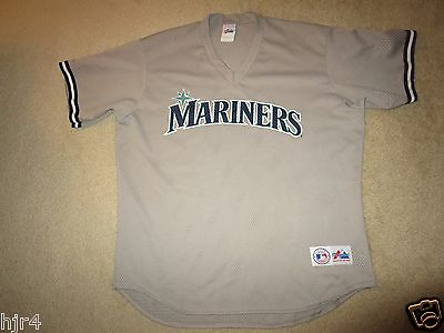 #ad Seattle Mariners 1995 Majestic Pregame MLB Gray Edition Jersey $124.99