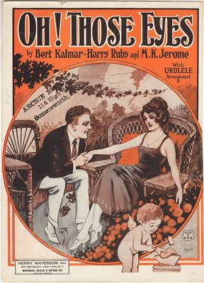 #ad Oh Those Eyes 1925 vintage sheet music $6.11