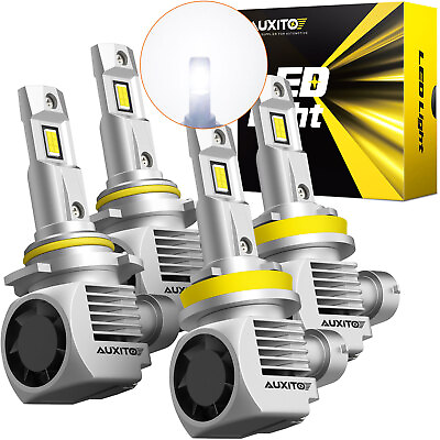 #ad AUXITO 9005 4PCS HB3 LED H11 Headlight Kit Bulb High Low Beam White Super Bright $7.99