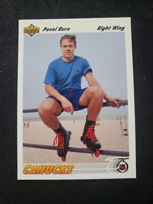 #ad #ad 🏒1991 92 Upper Deck #54 Pavel Bure Rookie Card RC🏒Near Mint or Better🏒 $1.74