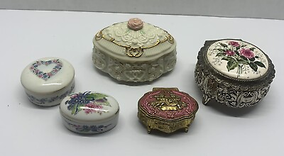 #ad VINTAGE LOT of 5 Lenox Music Trinket Box AND 4 Japanese Trinket Boxes Jewelry $48.85