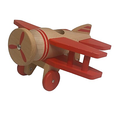 #ad Hearth amp; Hand Propeller Airplane Childrens Wooden Toy Plane 2022 Holiday 10x8 $27.99