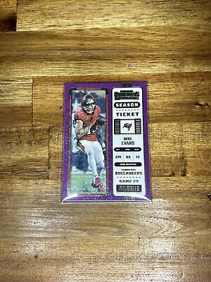 #ad 2022 Panini Mike Evans Contenders Purple 10 Seasons Consecutive With 1k Yards $12.00