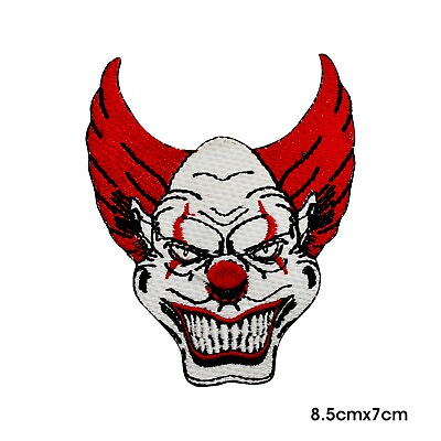 #ad Clown Face Patch Halloween patch Clown patch Embroidered Iron on patch $4.99