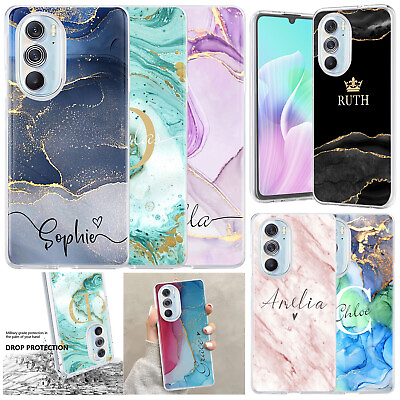 #ad Marble Personalized Phone Case Soft TPU Cover For Motorola Moto G Stylus G Play $7.95