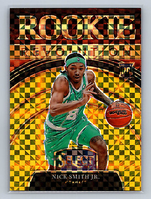 #ad 2023 24 Panini Select Rookie Revolution #6 Nick Smith Jr. Gold Checkerboard 2 10 $49.99
