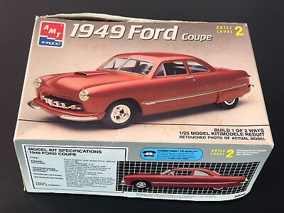 #ad AMT ERTL 1949 Ford Coupe 1:25 Scale 1991 Model Kit * Open * Sealed Bags $30.00