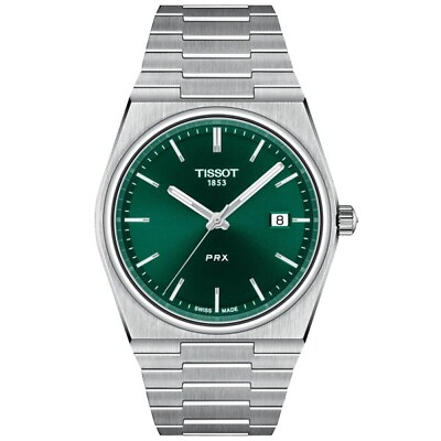 #ad Tissot PRX Green Sunray Dial 40mm Men#x27;s Watch T137.410.11.091.00 $269.00