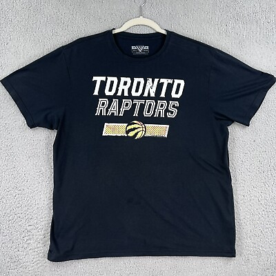 #ad Toronto Raptors Shirt Mens Medium Black Levelwear Polyester NBA Basketball $11.99