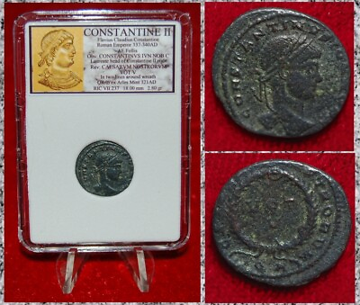 #ad Ancient Roman Empire Coin CONSTANTINE II Wreath quot;Our Caesarsquot; Thessalonica Mint $59.50