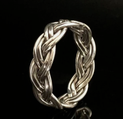 #ad Silver Band Ring 925 Sterling Silver Band Ring Handmade Ring Statement VTR $11.69