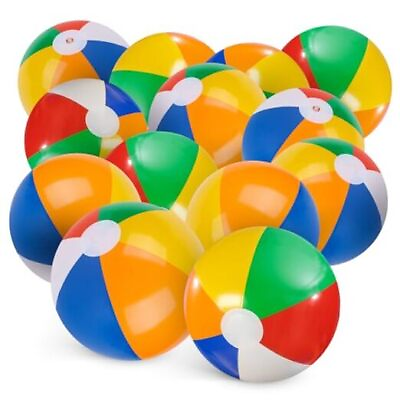 #ad 24PCS Beach Balls for Kids 8inch Beach Ball Bulk Inflatable Pool Beach Balls $33.85