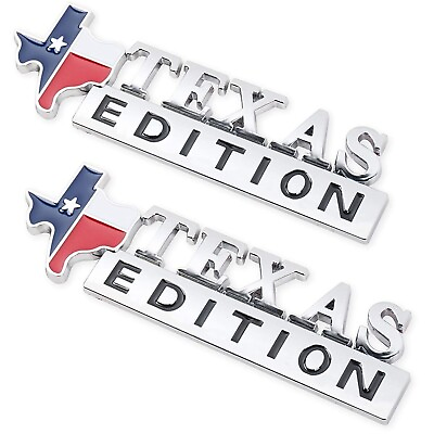 #ad 2X 3D Car Truck Emblem Badge For TEXAS Edition Universal Adhesive Sticker Decal $15.99