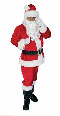 #ad Santa Claus Costumes Regal Plush 10 Pc Red amp; Wht Faux Fur Suit amp; All Acces STD $74.98