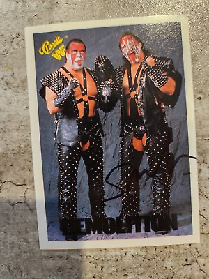 #ad DEMOLITION SMASH SIGNED CARD AUTOGRAPHED WWF WWE $11.00