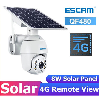 #ad QF480 1080P Battery IP Camera With Solar Panel Two Way Audio supports Andr $237.70