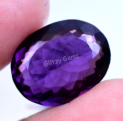 #ad 15.30 Ct Natural Purple Amethyst Untreated Certified loose Gemstone from Uruguay $44.99