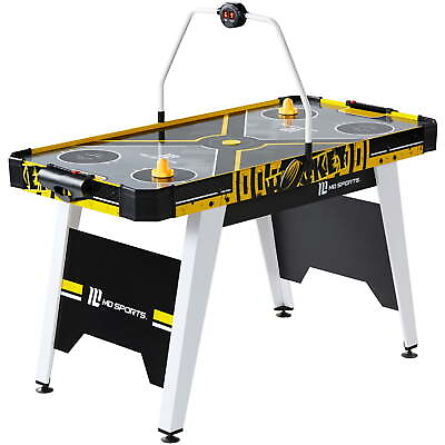 #ad Air Hockey Game Table Overhead Electronic Scorer Black Yellow 54quot; x 27quot; x 32quot; $106.80