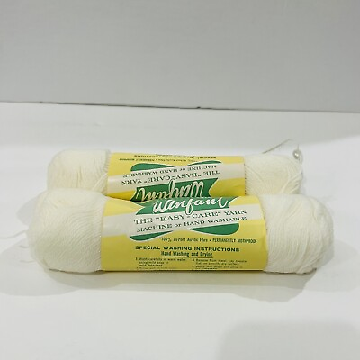 #ad Fleisher#x27;s Winfant DuPont Orlon Acrylic Easy Care Yarn 2 Skein Color White $10.95