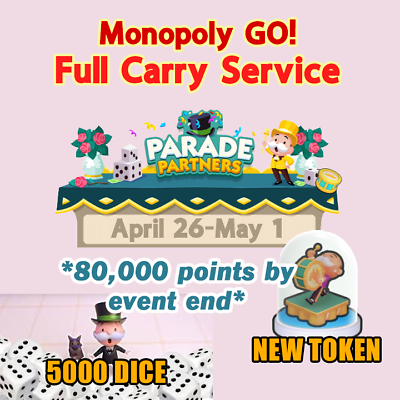 #ad Monopoly GO Partner Full Carry 80000 points supplied standard service $10.95