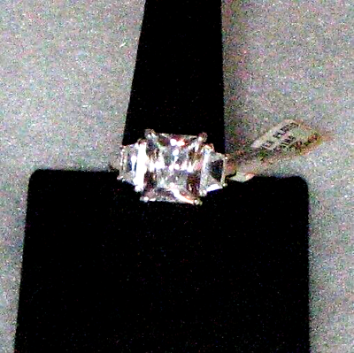 #ad 4ct. Princess Cut Cubic Zirconia Ring Wedding Engagement Silver Ring. 8 3 4us $29.99