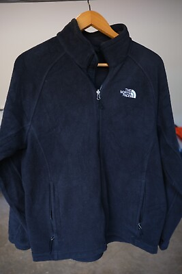 #ad The North Face Black Full Zip Long Sleeve Fleece Jacket Men#x27;s Size Large $16.11