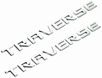 #ad 2x Fits 2009 2017 TRAVERSE Emblem Door amp; Liftgate Badge Silver $30.00