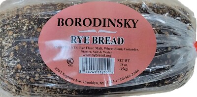 #ad Borodinskiy Natural Rye Bread 16 oz 454g Kosher Бородинский BUY 2 GET 1 FREE $7.99