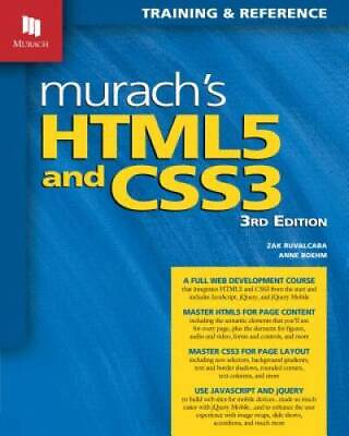 #ad Murach#x27;s HTML5 and CSS3 3rd Edition Paperback By Anne Boehm GOOD $4.84