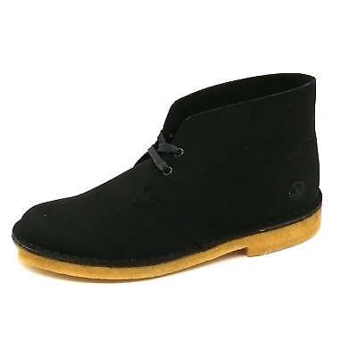 #ad Clarks Original Mens Desert Chukka Boots Black Suede Lace Up Round Toe 7.5M NEW $89.99
